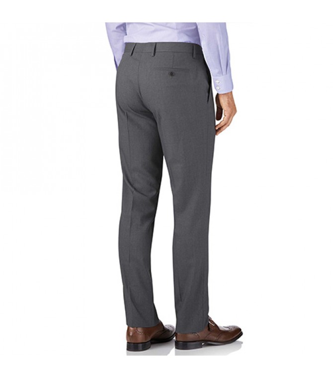 Textured Gray Suit Pants by SuitShop  Birdy Grey