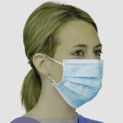 Non-woven 3 ply face mask with flat ear loops