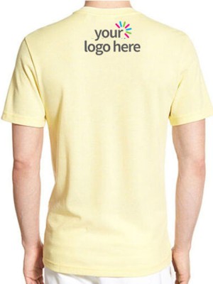 Personalized Blended Round Neck T-Shirt Yellow