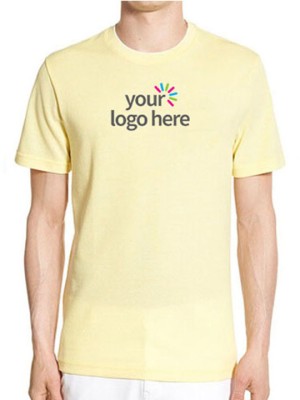 Personalized Blended Round Neck T-Shirt Yellow