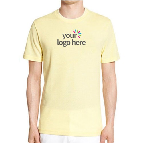 Personalized Blended Round Neck T-Shirt Yellow