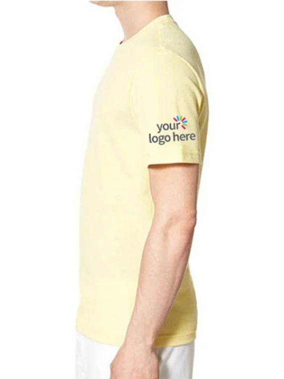 Personalized Blended Round Neck T-Shirt Yellow