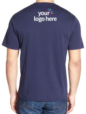 Personalized Blended Round Neck T-Shirt Navy Blue