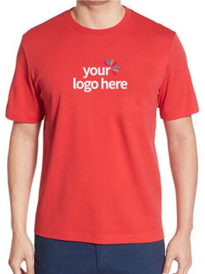 Personalized Blended Round Neck T-Shirt Red