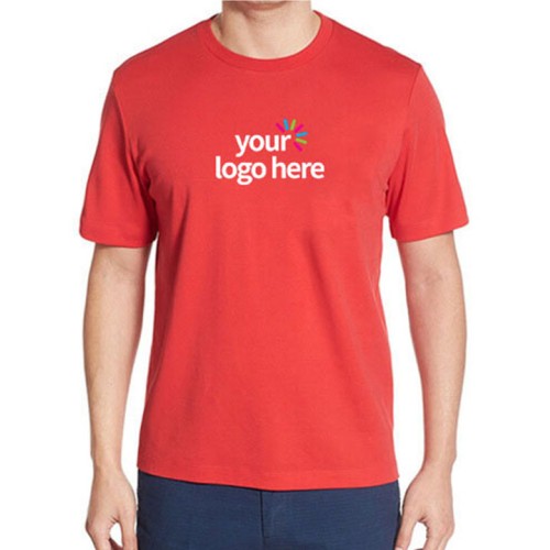 Personalized Blended Round Neck T-Shirt Red