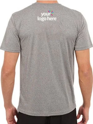 Customized Dri Fit Round Neck T-Shirt Gray Customized Dri Fit Round Neck T-Shirt Gray