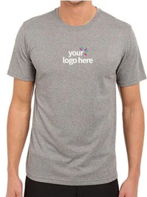 Customized Dri Fit Round Neck T-Shirt Gray Customized Dri Fit Round Neck T-Shirt Gray