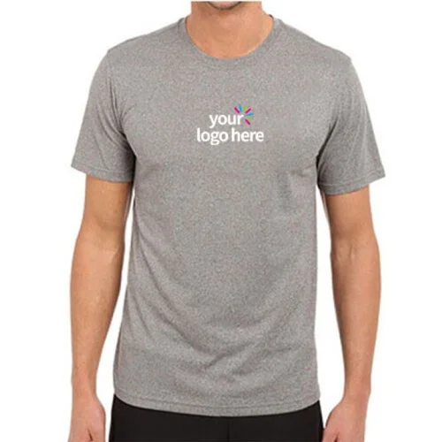 Customized Dri Fit Round Neck T-Shirt Gray