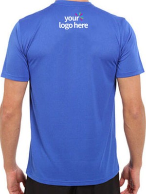 Customized Dri Fit Round Neck T-Shirt Blue