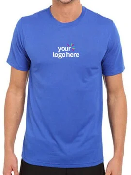 Customized Dri Fit Round Neck T-Shirt Blue