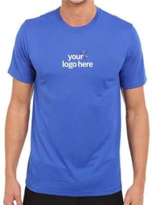 Customized Dri Fit Round Neck T-Shirt Blue Customized Dri Fit Round Neck T-Shirt Blue