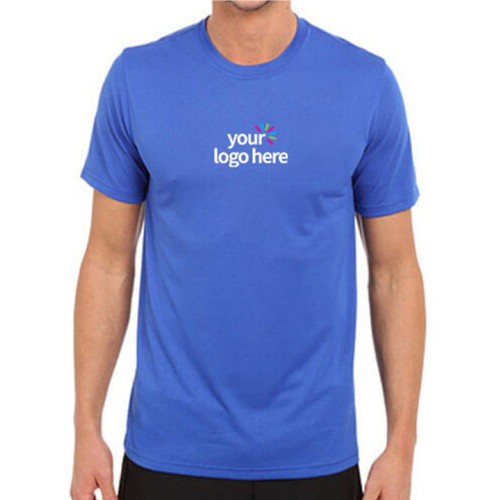 Customized Dri Fit Round Neck T-Shirt Blue