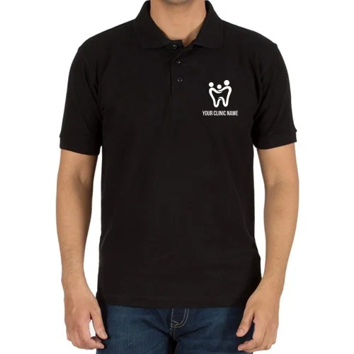 Embroidered Black Dentist T-Shirt 