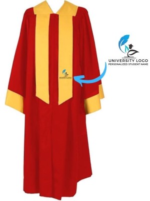 Classic Red Graduation Gown