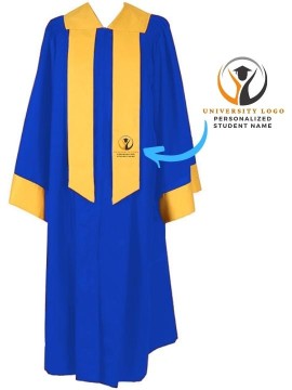 Traditional Blue Graduation Gown