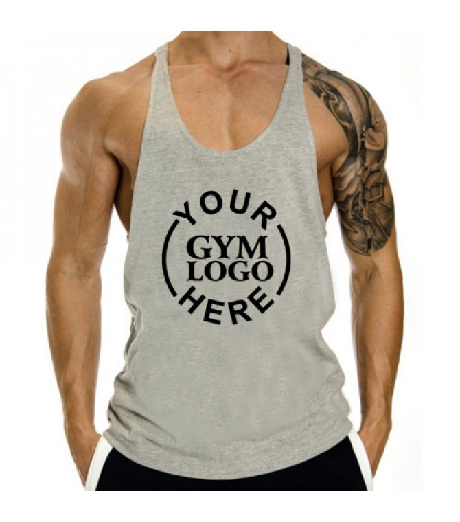 Gym Stringer Gray | Wholesale Stringer Tanktops