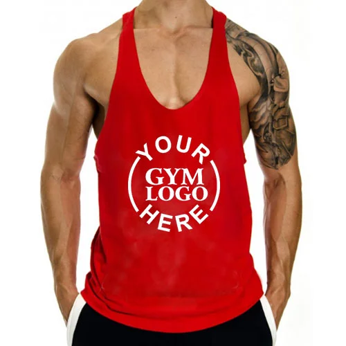 Customized Gym Stringer Red