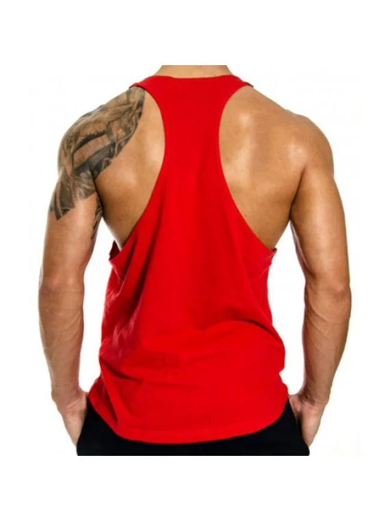 Customized Gym Stringer Red Customized Gym Stringer Red