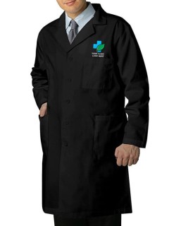 Versatile Unisex Lab Coat Black