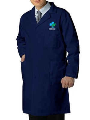 Versatile Unisex Lab Coat Navy Blue