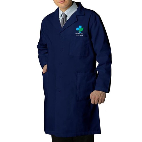 Versatile Unisex Lab Coat Navy Blue