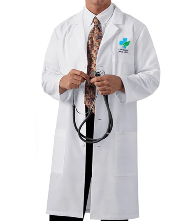 Custom Back Vented Lab Coat & Logo Doctor Apron Custom Back Vented Lab Coat & Logo Doctor Apron