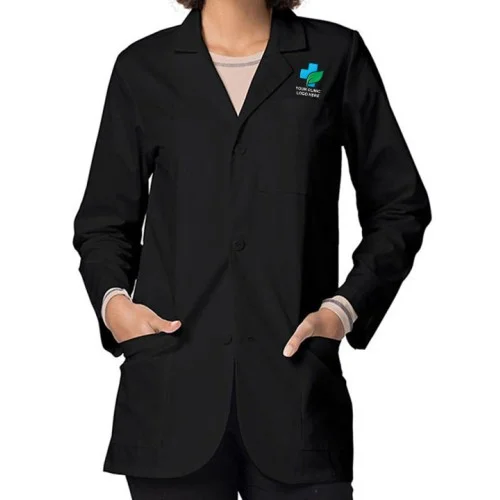 Classic Unisex Lab Coat Black