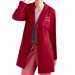Executive Women's Lab Coat Carmine Red - Profesional Fit