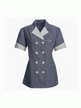 grey janitorial uniform cardigan