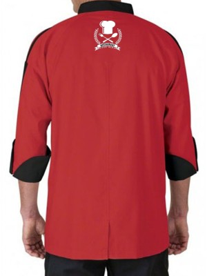 Classic Dual Color Red Chef Coat