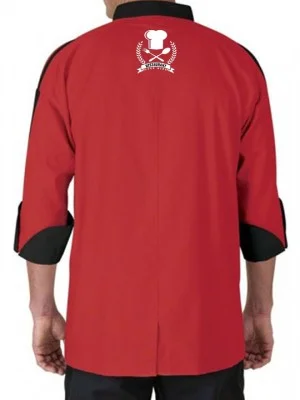 ProChef Black & Red Dual-Tone Chef Coat