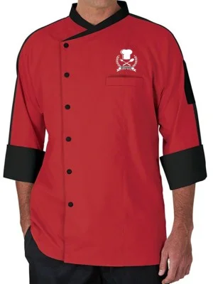 Classic Dual Color Red Chef Coat
