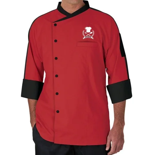 Classic Dual Color Red Chef Coat