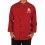 Crimson Red Cross-Collar Chef Coat
