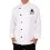 Crimson Red Cross-Collar Chef Coat