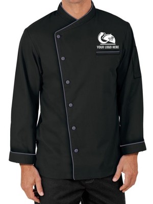 EliteFold Designer Chef Coat – Black