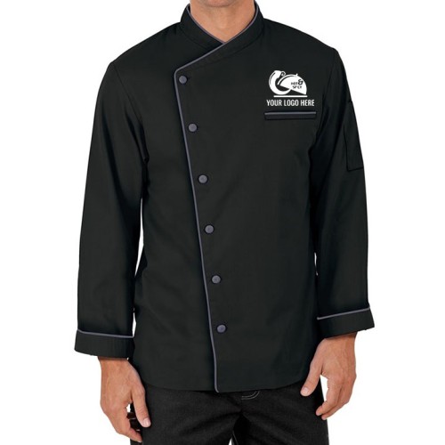 EliteFold Designer Chef Coat – Black