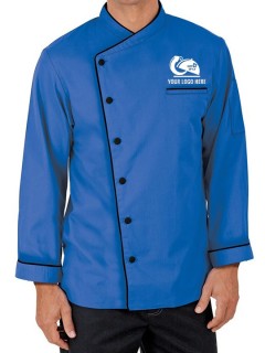 EliteFold Designer Chef Coat – Blue 