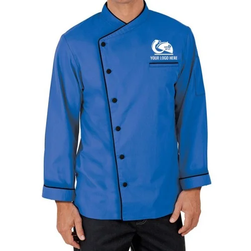 EliteFold Designer Chef Coat – Blue 