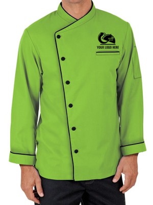 EliteFold Designer Chef Coat – Apple Green