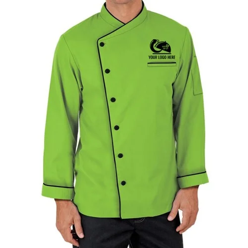 EliteFold Designer Chef Coat – Apple Green