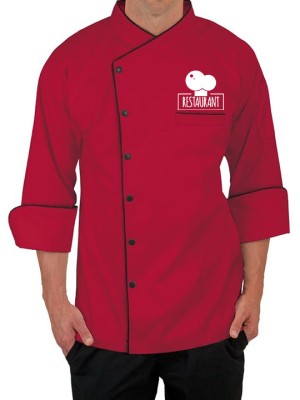 CustomFit 3/4 Sleeve Chef Coat - Red