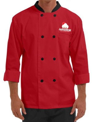 Traditional 3/4 Length Sleeve Chef Coat Red