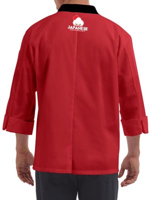 Traditional 3/4 Length Sleeve Chef Coat Red