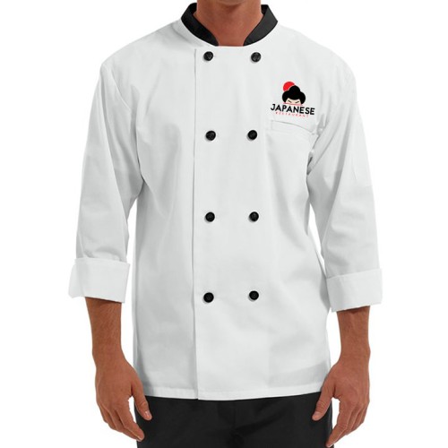 Traditional 3/4 Length Sleeve Chef Coat White