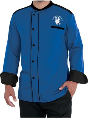 Dual Tone Executive Chef Coat Blue