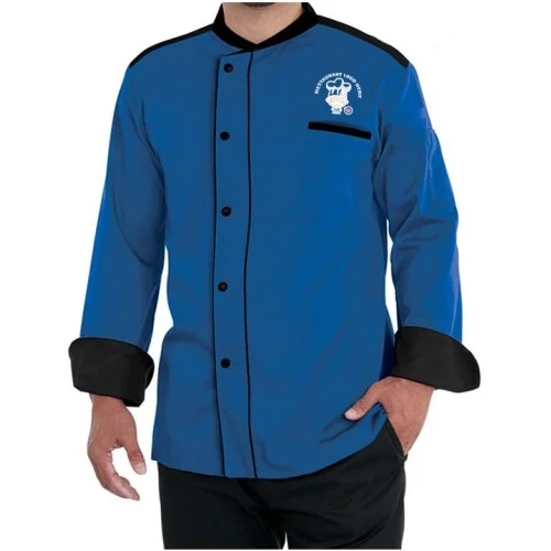 Dual Tone Executive Chef Coat Blue