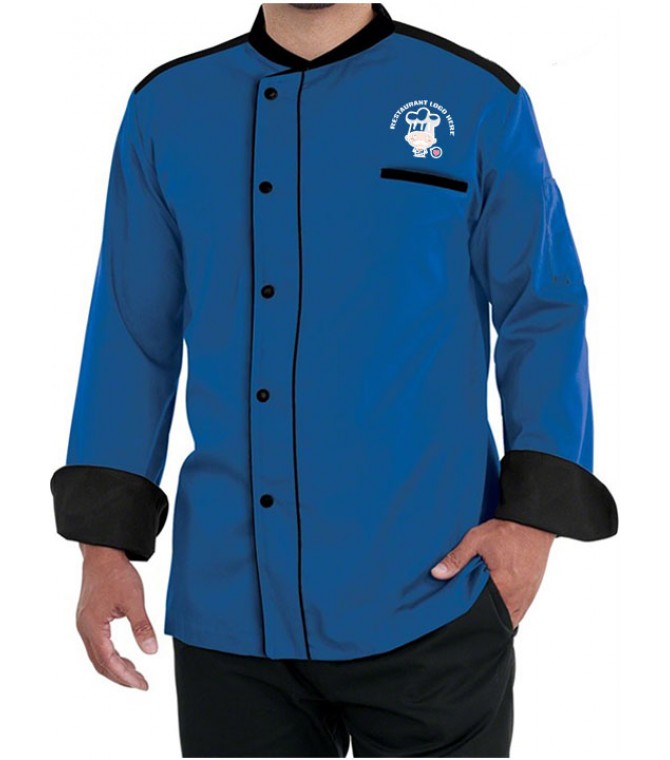 Two Tone Long Sleeves Chef Coat