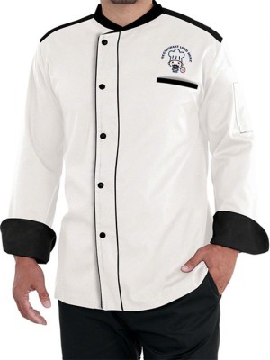 Dual Tone Executive Chef Coat White  