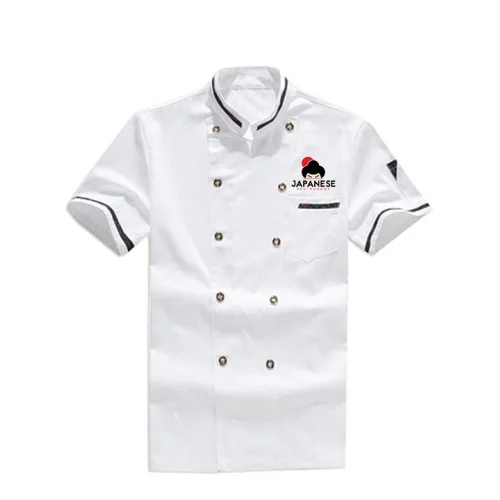 Customized White Printed Chef Coat